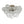 3-Light Brass Cluster Ribbed Glass Bubble Semi Flush Chandelier