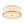 3-Light Brass White Fabric Drum Cage Semi Flush Mount