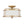 3-Light Distressed Gold Linen Drum Cage Semi Flush Mount