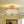3-Light Distressed Gold Linen Drum Cage Semi Flush Mount