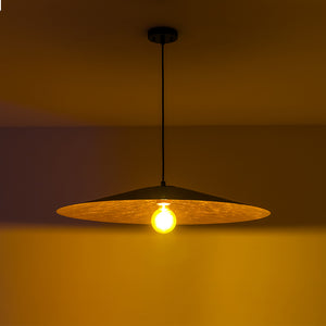Industrial Oversized Iron Flat Cone Kitchen Pendant Light
