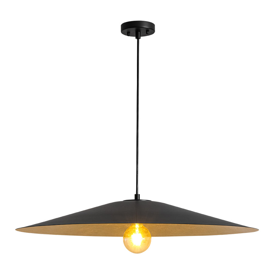Industrial Oversized Iron Flat Cone Kitchen Pendant Light