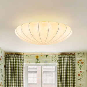 Mid-Century Modern White Flush Mount Light