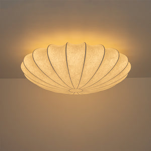 Mid-Century Modern White Flush Mount Light
