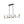5-Light Black Brass Glass Globe Linear Island Chandelier