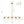 5-Light Brass Ribbed Glass Globe Linear Island Chandelier