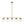 5-Light Brass Ribbed Glass Globe Linear Island Chandelier