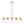5-Light Brass Ribbed Glass Globe Linear Island Chandelier