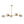 Morandi 5-Light Gray Glass Linear Branch Sputnik Chandelier