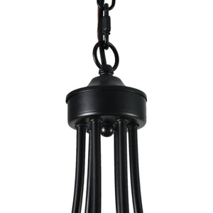 6-Light Farmhouse Wagon Wheel Chandelier