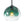 7-Light Cluster Green Glass Globe Bubble Island Pendant