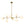 8-Light Linear Sputnik Frosted Glass Globe Chandelier 