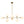 8-Light Linear Sputnik Frosted Glass Globe Chandelier 
