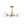 Mid-Century Brass Glass Bubble Branch Sputnik Semi Flush Chandelier