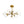 Mid-Century Brass Glass Bubble Branch Sputnik Semi Flush Chandelier