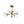 Mid-Century Brass Glass Bubble Branch Sputnik Semi Flush Chandelier