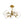 Mid-Century Brass Glass Bubble Branch Sputnik Semi Flush Chandelier