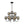 Load image into Gallery viewer, 9-Light Hammered Smoked Glass Bubble Black Sputnik Chandelier
