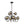 Load image into Gallery viewer, 9-Light Hammered Smoked Glass Bubble Black Sputnik Chandelier
