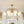 9-Light Opal Glass Bubble Arched Arm Semi Flush Chandelier