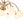 9-Light Opal Glass Bubble Arched Arm Semi Flush Chandelier
