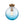 Load image into Gallery viewer, Art Deco 1-Light Blue Ribbed Glass Globe Semi Flush Mount
