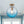 Load image into Gallery viewer, Art Deco 1-Light Blue Ribbed Glass Globe Semi Flush Mount
