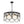 Art Deco 6-Light Tiered Water Glass Rounds Circle Chandelier