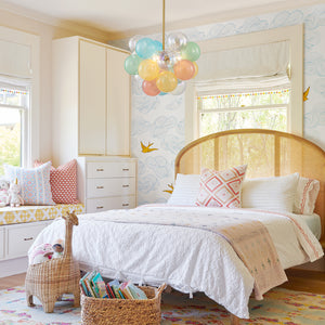 Art Deco Rainbow Cluster Colorful Glass Bubble Kids Chandelier