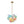Art Deco Rainbow Cluster Colorful Glass Bubble Kids Chandelier