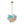 Art Deco Rainbow Cluster Colorful Glass Bubble Kids Chandelier