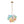 Art Deco Rainbow Cluster Colorful Glass Bubble Kids Chandelier
