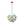 Art Deco Rainbow Cluster Colorful Glass Bubble Kids Chandelier