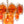 Art Deco Vintage Orange Water Glass Round Tiered Chandelier