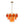 Art Deco Vintage Orange Water Glass Round Tiered Chandelier