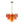 Art Deco Vintage Orange Water Glass Round Tiered Chandelier