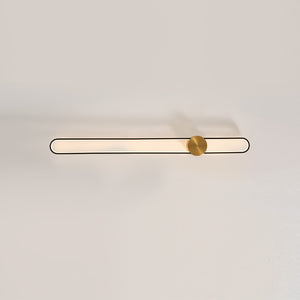 Black Brass Oval Ring Dimmable LED Semi Flush / Wall Light