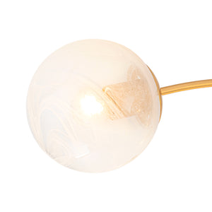 Bloom 12-Light Opal Swirl Glass Bubble Semi Flush Chandelier