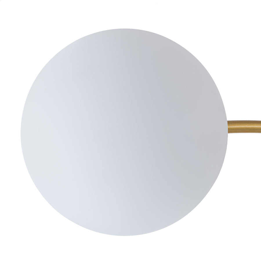 Bloom Dimmable Opal Glass Globe Bubble Semi Flush Chandelier