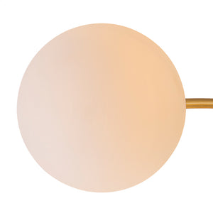Bloom Dimmable Opal Glass Globe Bubble Semi Flush Chandelier