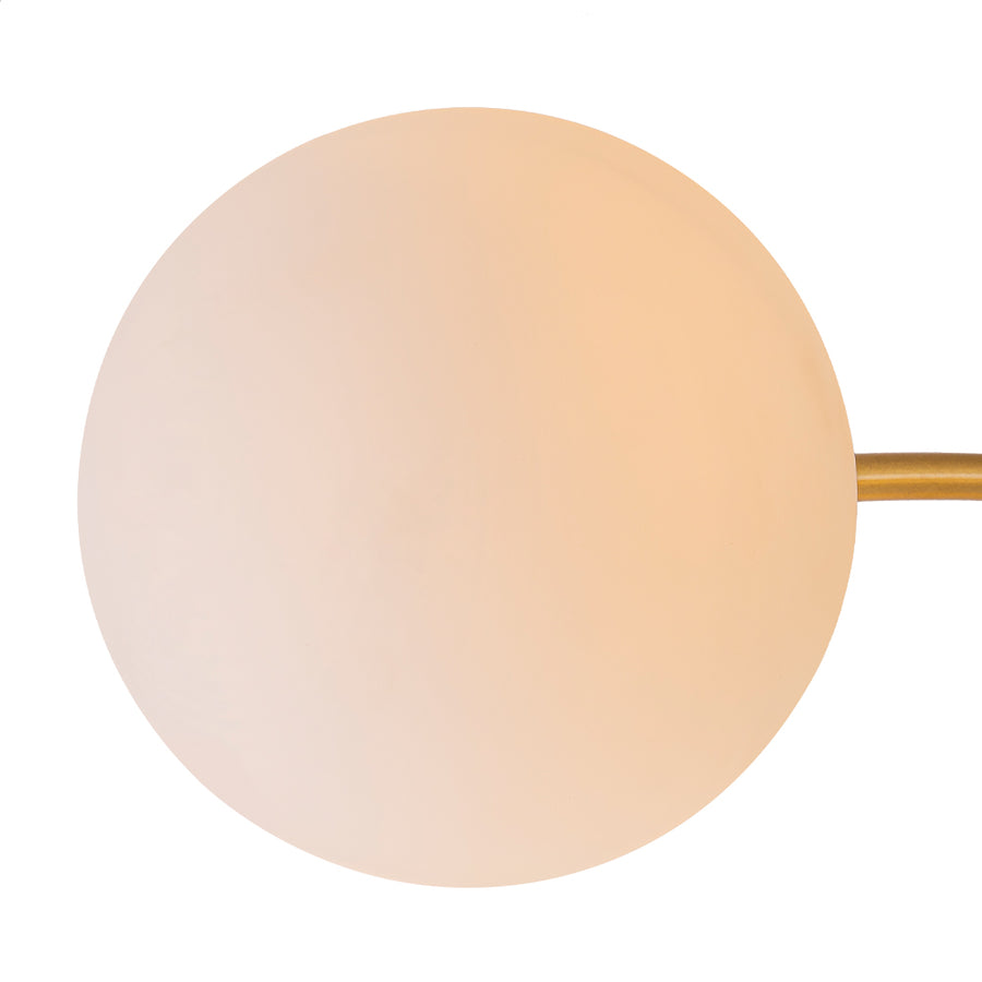 Bloom Dimmable Opal Glass Globe Bubble Semi Flush Chandelier