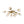 Bloom Brass 12-Light Ribbed Glass Bubble Semi Flush Chandelier