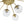 Bloom Brass 12-Light Ribbed Glass Bubble Semi Flush Chandelier