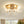 Bloom Brass 6-Light Tiered Rippled Glass Round Semi Flush Mount