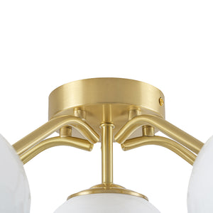 Bloom Shine Polished Opal Glass Bubble Semi Flush Mount