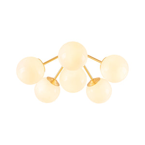 Bloom Shine Polished Opal Glass Bubble Semi Flush Mount