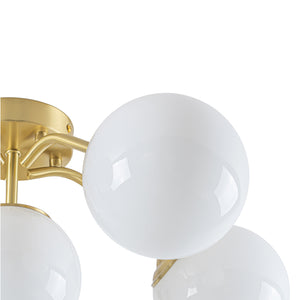 Bloom Shine Polished Opal Glass Bubble Semi Flush Mount