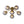 Bloom Brass Smoked Glass Bubble Semi Flush Chandelier