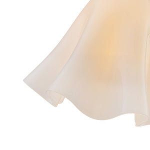 Bloom Pleated Shine Opal Glass Calla Flower Pendant Light