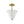 Bloom Pleated Shine Opal Glass Calla Flower Semi Flush Mount